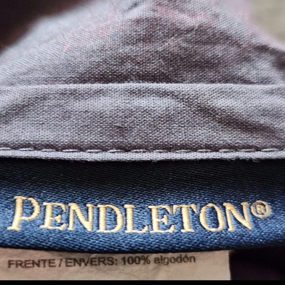 PENDLETON Serape Striped Sherpa Fleece Blanket Sham Blue Reversible 90 x 65 - Picture 5 of 9